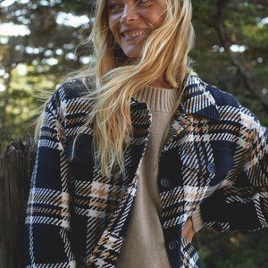 Outerknown Cloud Weave Shirt Jacket, Salt Cabin Plaid